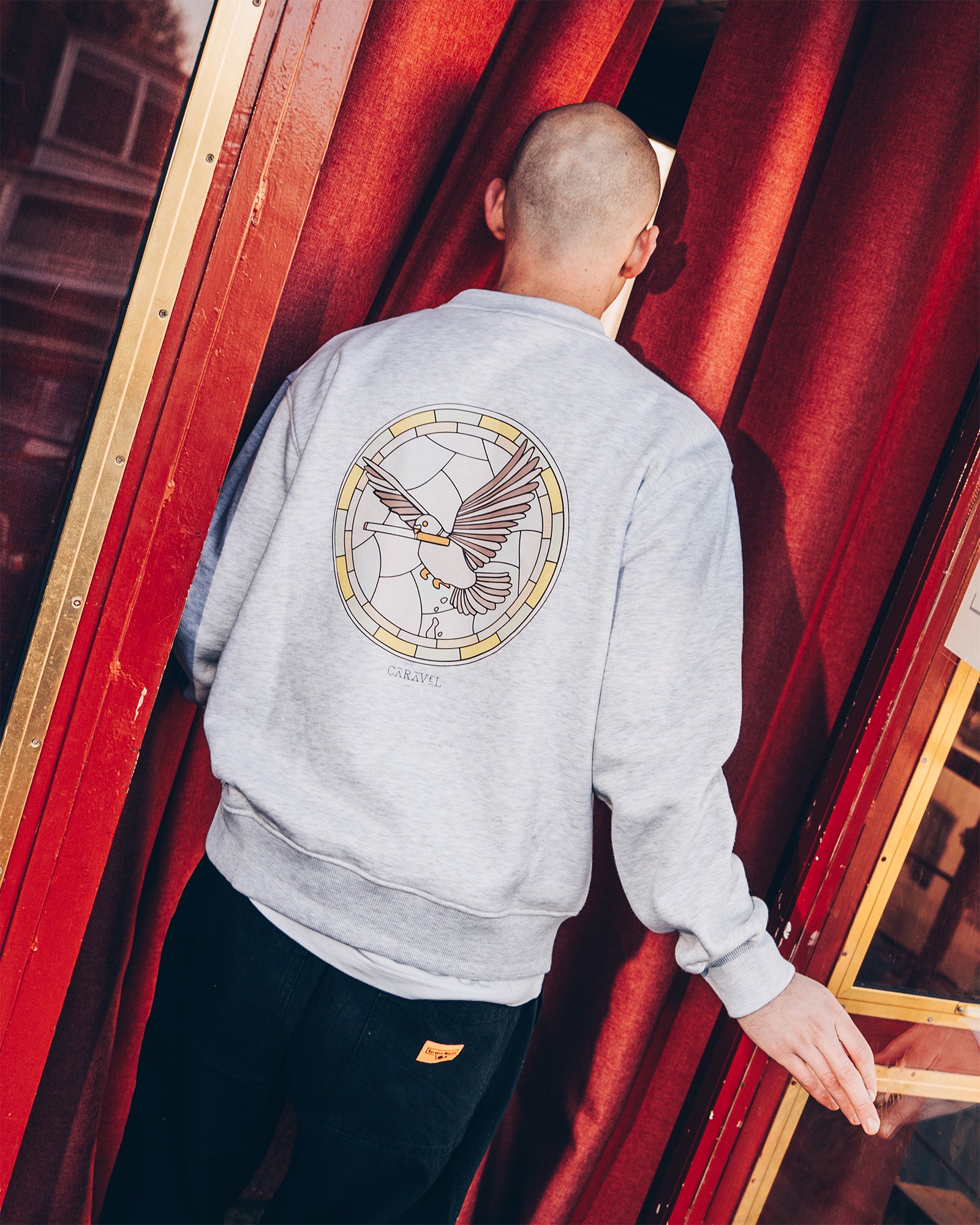 Pockies for Caravel - Cig Pigeon Crewneck