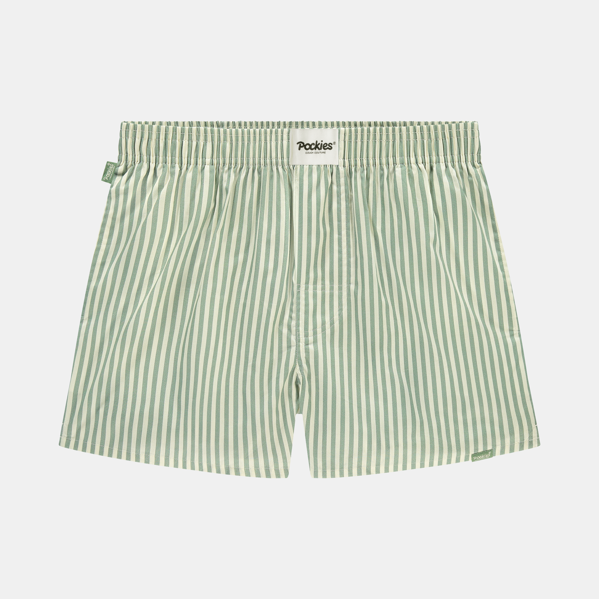 Green Striped- Boyfriend Boxers
