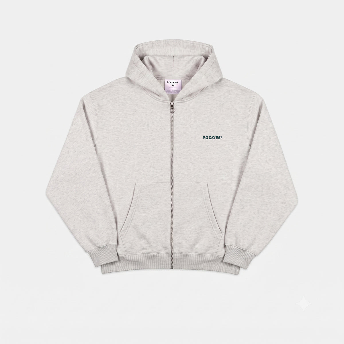 C.C. Zip Hoodie - Grey Melange